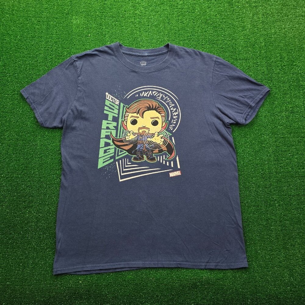 Marvel Doctor Strange Tshirt Mens Medium Blue Graphic Funko Pop Tee‎ Super Hero